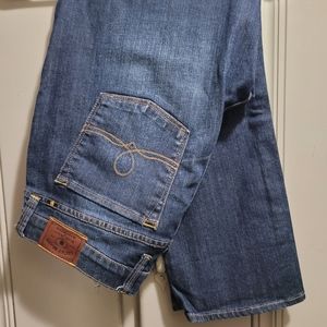 Lucky Brand Sofia Capri Women's Jeans Blue Denim Stretch Size 12/31